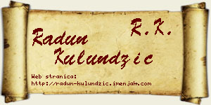 Radun Kulundžić vizit kartica